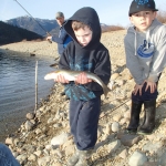 My kids with a big vancouver Island trout
